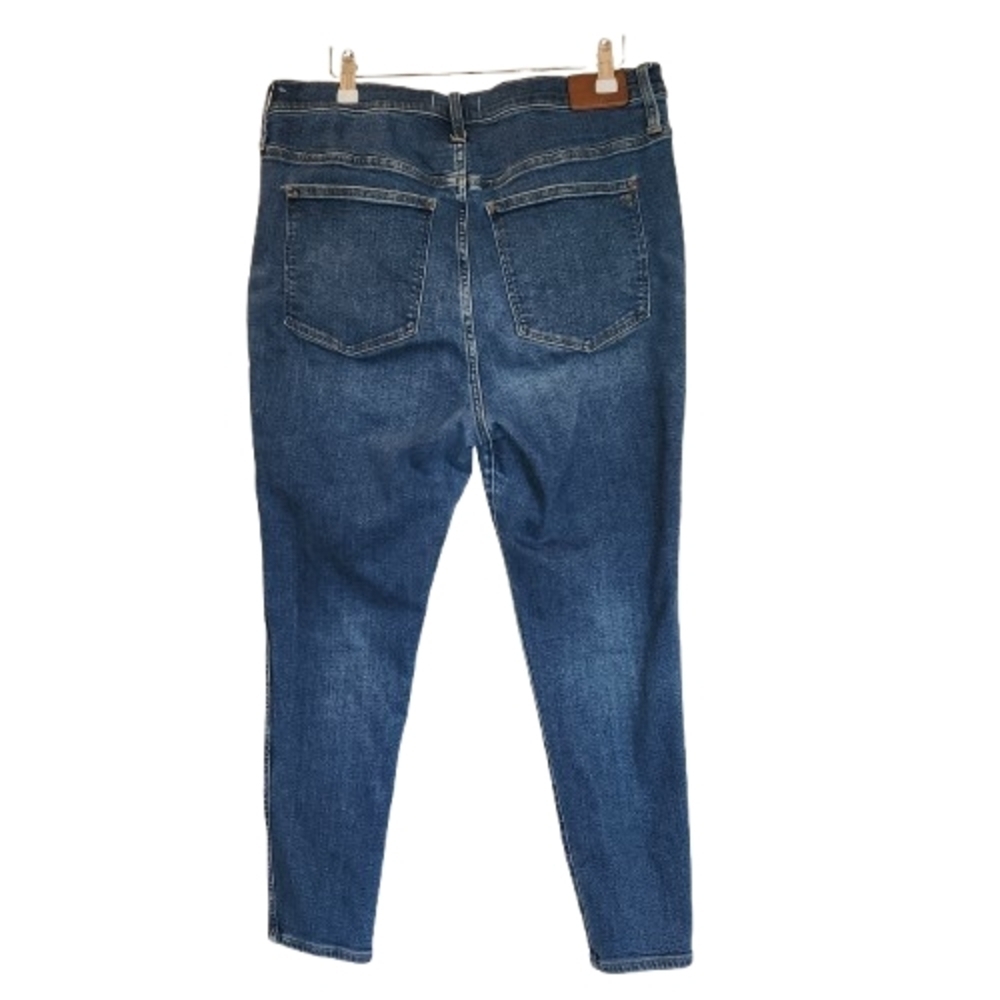 Madewell Size 33P 10" High Rise Skinny Jeans With Tencel/Lyocell Blend Stretchy - Picture 2 of 12